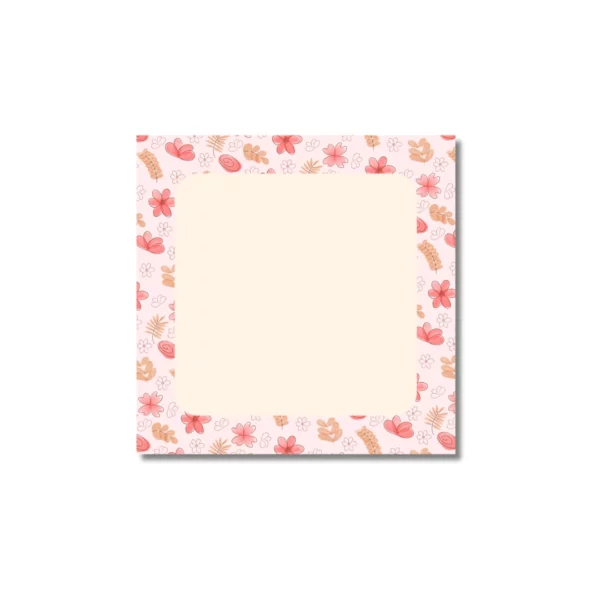 dupla bloco de notas floral 9x9