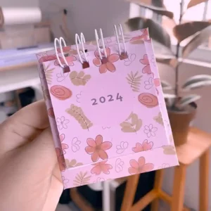 calendário de mesa 2024 mini floral