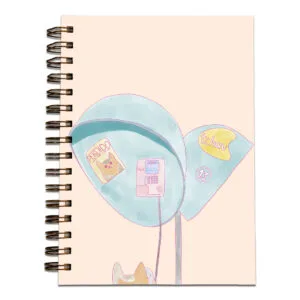 caderno gato orelhão