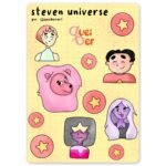 cartela de adesivos steven universe