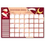planejador mensal de mesa coelho lulooca