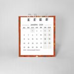 calendário de mesa 2025 mini | floral ave do norte