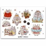 cartela de adesivos totoro lulooca