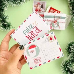 caixa carta para chocolate | natal