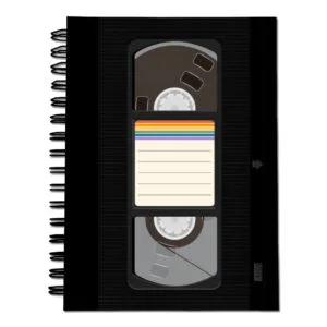 caderno retrô VHS