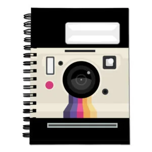caderno retrô câmera