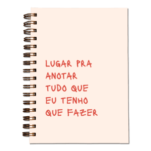 caderno lugar pra anotar tudo que eu tenho que fazer